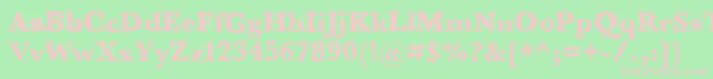 Baskinbell03x Font – Pink Fonts on Green Background