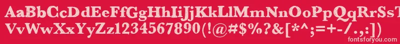 Baskinbell03x Font – Pink Fonts on Red Background