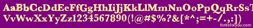 Baskinbell03x Font – Yellow Fonts on Purple Background