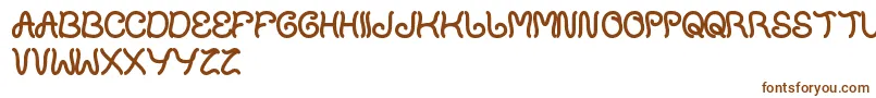 Шрифт PlantOnLawn – коричневые шрифты на белом фоне