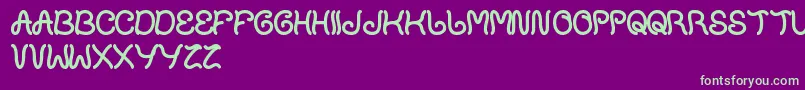 PlantOnLawn Font – Green Fonts on Purple Background