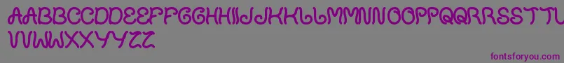 Шрифт PlantOnLawn – фиолетовые шрифты на сером фоне