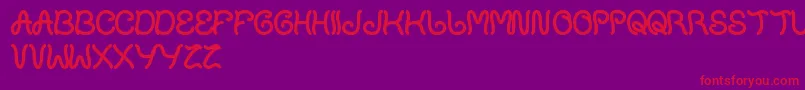 PlantOnLawn Font – Red Fonts on Purple Background