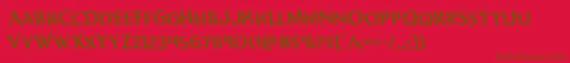 Bodyswipersrotate Font – Brown Fonts on Red Background