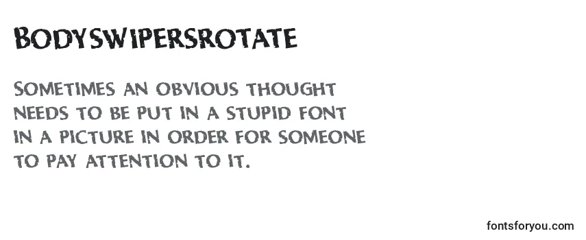 Review of the Bodyswipersrotate Font