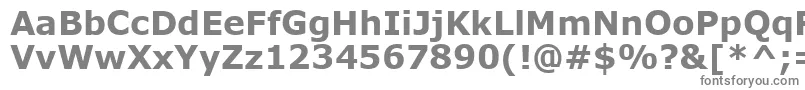 フォントVerdanab – 白い背景に灰色の文字