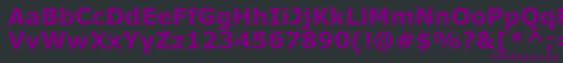 Verdanab Font – Purple Fonts on Black Background