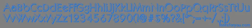 KoblenzshadowLightRegular Font – Blue Fonts on Gray Background