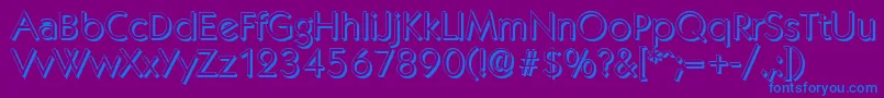 KoblenzshadowLightRegular Font – Blue Fonts on Purple Background