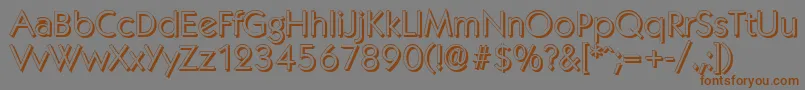 KoblenzshadowLightRegular Font – Brown Fonts on Gray Background