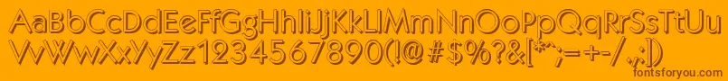 KoblenzshadowLightRegular Font – Brown Fonts on Orange Background