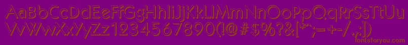 KoblenzshadowLightRegular-Schriftart – Braune Schriften auf violettem Hintergrund
