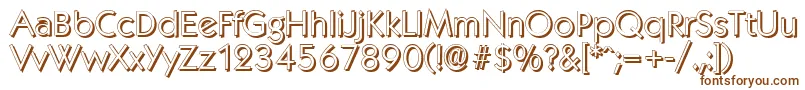 KoblenzshadowLightRegular Font – Brown Fonts on White Background