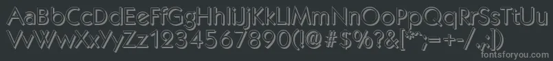KoblenzshadowLightRegular Font – Gray Fonts on Black Background