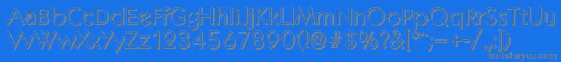 フォントKoblenzshadowLightRegular – 青い背景に灰色の文字