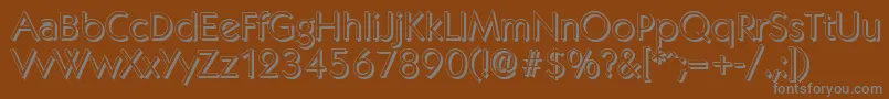 KoblenzshadowLightRegular-Schriftart – Graue Schriften auf braunem Hintergrund