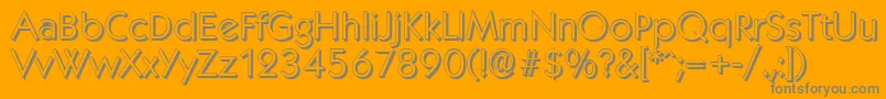 KoblenzshadowLightRegular Font – Gray Fonts on Orange Background
