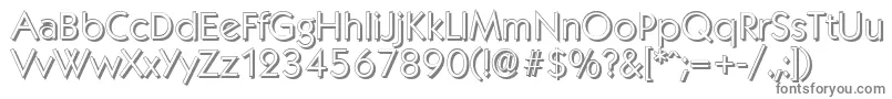 KoblenzshadowLightRegular Font – Gray Fonts on White Background