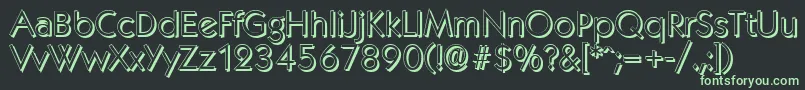 KoblenzshadowLightRegular Font – Green Fonts on Black Background