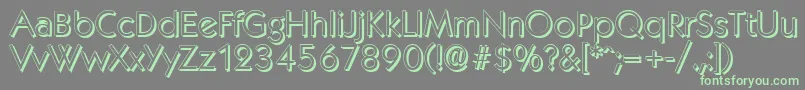 KoblenzshadowLightRegular Font – Green Fonts on Gray Background