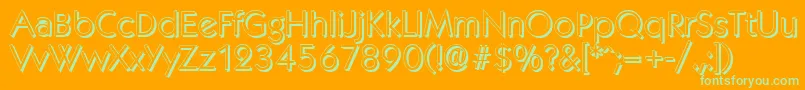 KoblenzshadowLightRegular Font – Green Fonts on Orange Background