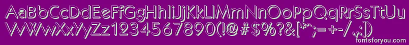 KoblenzshadowLightRegular Font – Green Fonts on Purple Background