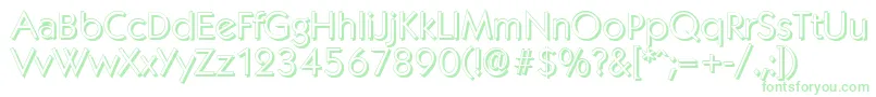 KoblenzshadowLightRegular Font – Green Fonts on White Background
