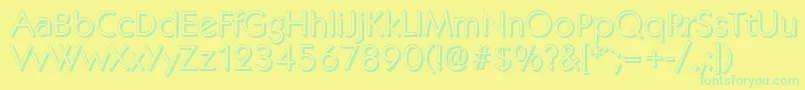 KoblenzshadowLightRegular Font – Green Fonts on Yellow Background