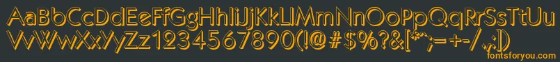 KoblenzshadowLightRegular Font – Orange Fonts on Black Background