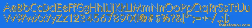 KoblenzshadowLightRegular Font – Orange Fonts on Blue Background