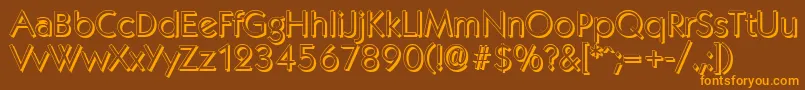 KoblenzshadowLightRegular Font – Orange Fonts on Brown Background