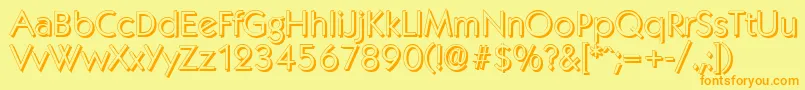KoblenzshadowLightRegular Font – Orange Fonts on Yellow Background