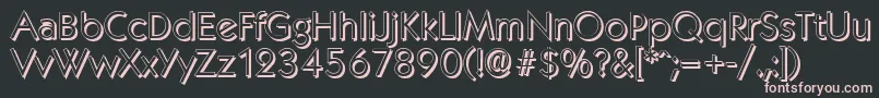 KoblenzshadowLightRegular Font – Pink Fonts on Black Background