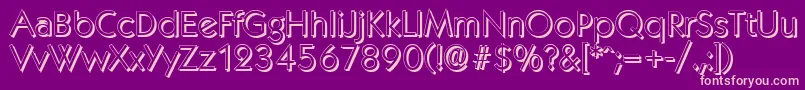 KoblenzshadowLightRegular Font – Pink Fonts on Purple Background