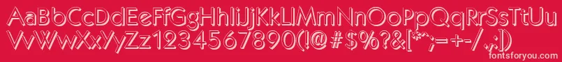 KoblenzshadowLightRegular Font – Pink Fonts on Red Background