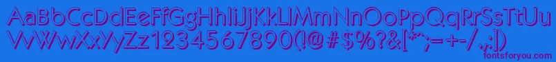 KoblenzshadowLightRegular Font – Purple Fonts on Blue Background