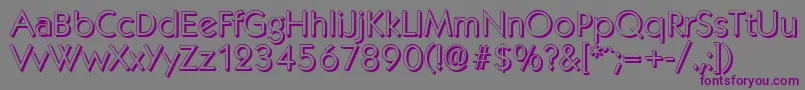 KoblenzshadowLightRegular Font – Purple Fonts on Gray Background