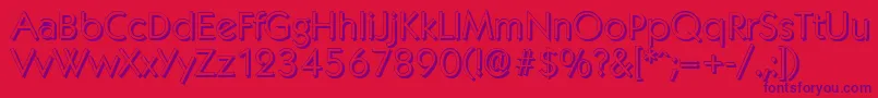 KoblenzshadowLightRegular Font – Purple Fonts on Red Background