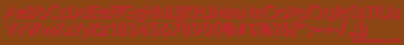 KoblenzshadowLightRegular Font – Red Fonts on Brown Background