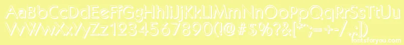 KoblenzshadowLightRegular Font – White Fonts on Yellow Background