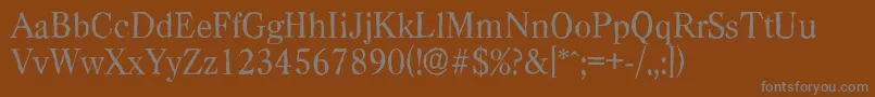 CasadantiqueRegular-Schriftart – Graue Schriften auf braunem Hintergrund