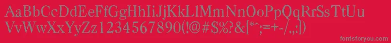 CasadantiqueRegular Font – Gray Fonts on Red Background