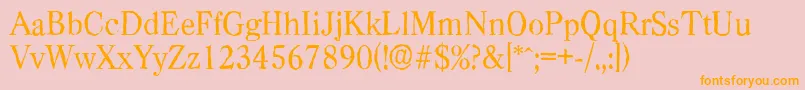 fuente CasadantiqueRegular – Fuentes Naranjas Sobre Fondo Rosa