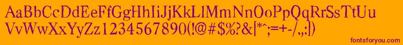 CasadantiqueRegular-Schriftart – Violette Schriften auf orangefarbenem Hintergrund