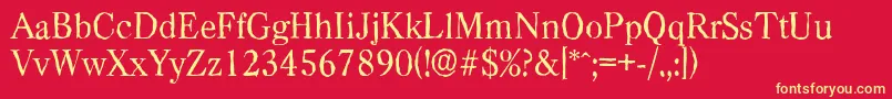 CasadantiqueRegular Font – Yellow Fonts on Red Background