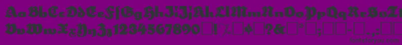 Więcej informacji o czcionce Herzogvongraf Czcionka Herzogvongraf – czarne czcionki na fioletowym tle