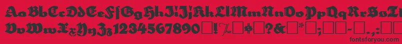 Herzogvongraf Font – Black Fonts on Red Background