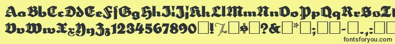 fuente Herzogvongraf – Fuentes Negras Sobre Fondo Amarillo