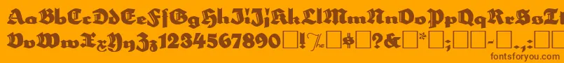 Herzogvongraf Font – Brown Fonts on Orange Background