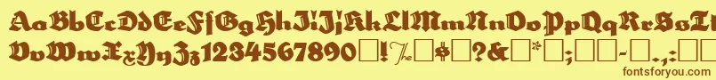 More about Herzogvongraf Font Herzogvongraf Font – Brown Fonts on Yellow Background